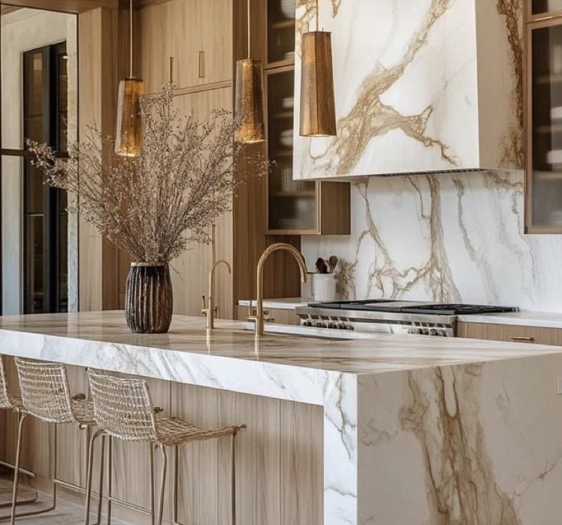 Restaurant back-bar and commercial casework built by Birch & Grain